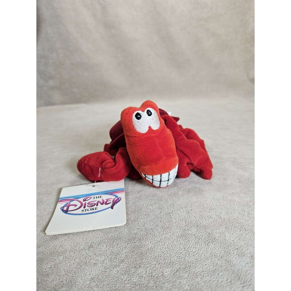 Sebastian 8" Mini Bean Bag Plush The Little Mermaid Disney Store Retired